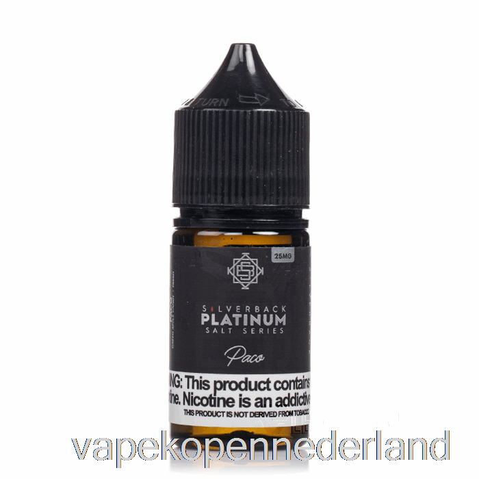 Elektronische Sigaret Vape Paco - Zilverrug Platina-serie Zouten - 30 Ml 25 Mg